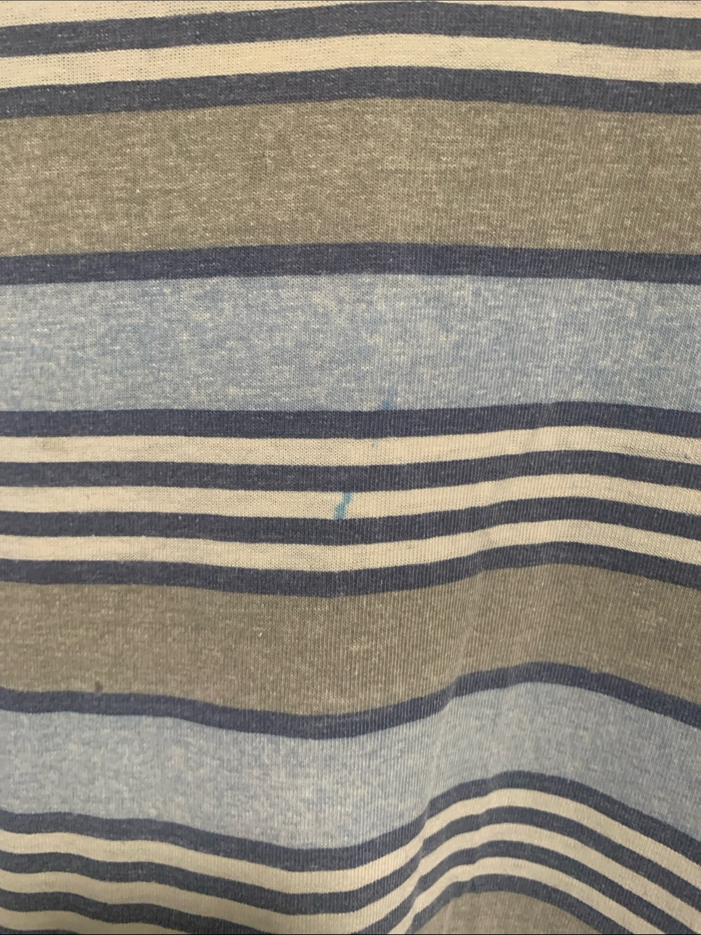 Vintage Bugle Boy Striped Short-Sleeve Tee in Blue and Tan - Picture 4 of 10